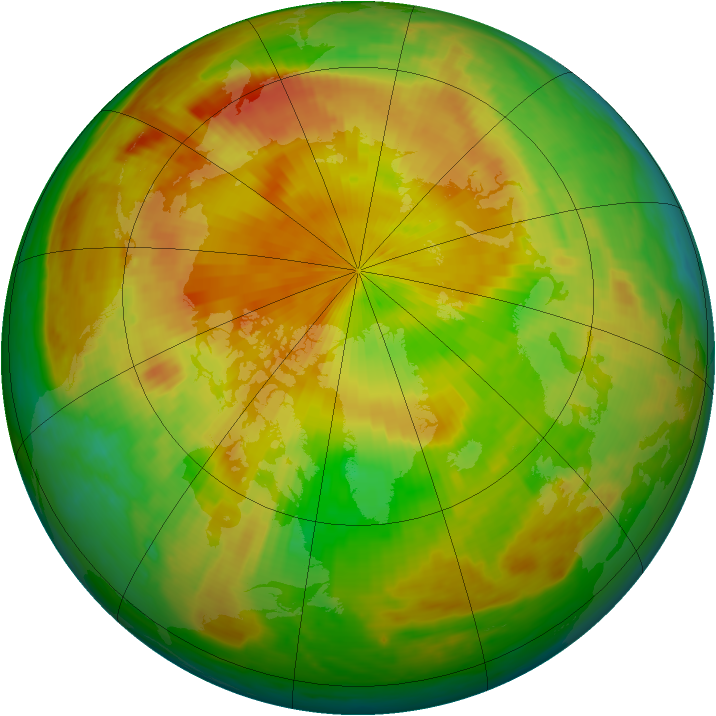 Arctic ozone map for 14 May 2001